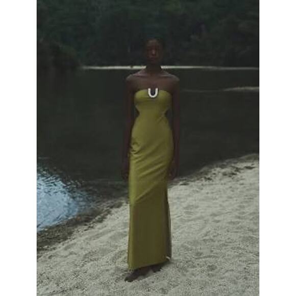 Baobab Petra Maxi Dress Lemon Zest M NWT $300 - Picture 2 of 12